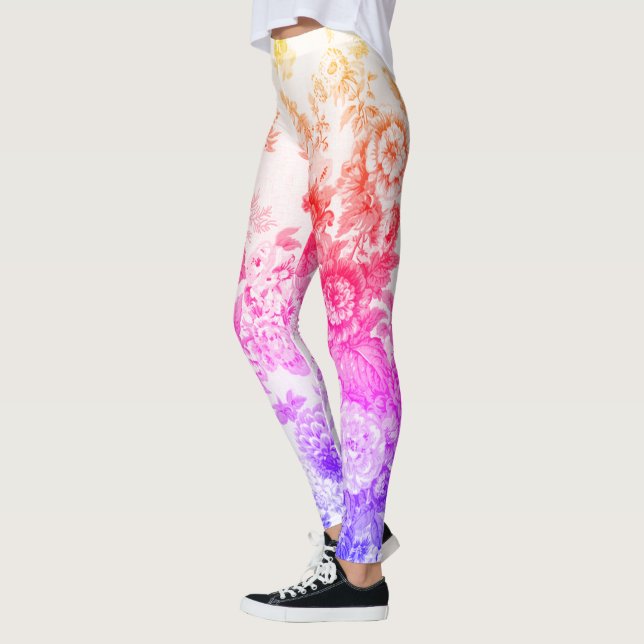 Leggings Toalla floral rosa morada amarilla (Izquierda)