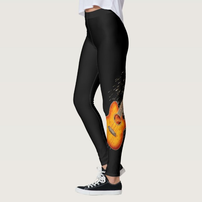 Leggings Tocar guitarra me ilumina, piernas (Izquierda)