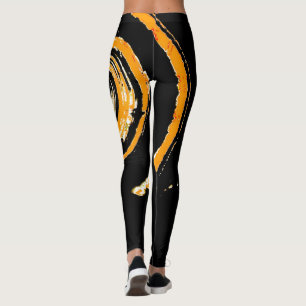Leggings Todas las piernas de impresión con torsión amarill