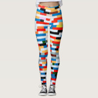 Leggings todo-sobre-impresión con un patrón de var