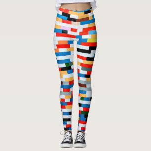 Leggings todo-sobre-impresión con un patrón de var