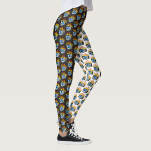 Leggings todo-sobre-impresión de incendios de equi