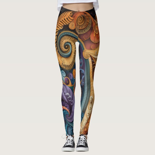 Leggings todo-sobre-impresión para mujeres (Anverso)