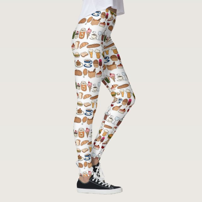 Leggings Todo Tipo De Buen Patrón De Comida (Derecha)
