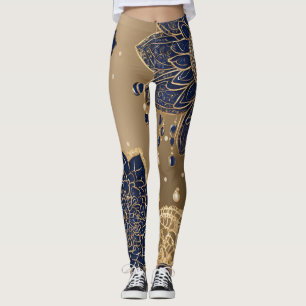 Leggings Todos los ojos sobre el arte de la IA azul