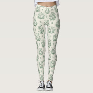 Leggings Toile de Pájaro y Floral Verde Menta Francés 4