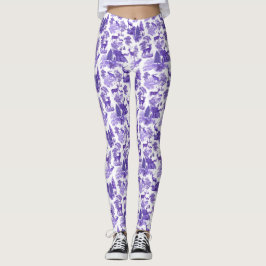 Leggings Toile francés de Guay Elegant Periwinkle Blue Deer