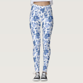 Leggings Toile francés Elegant Blue Deer de Guay