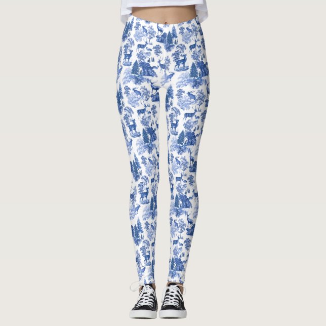 Leggings Toile francés Elegant Blue Deer de Guay (Anverso)