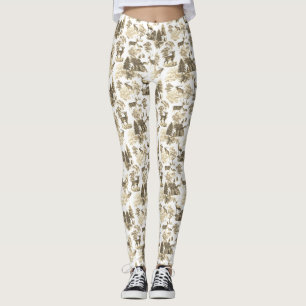 Leggings Toile Francés Elegante De Guay Beige Deer