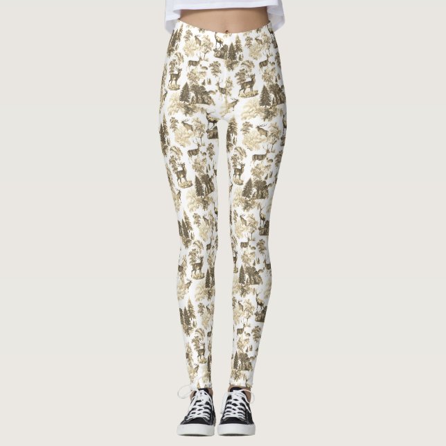 Leggings Toile Francés Elegante De Guay Beige Deer (Anverso)