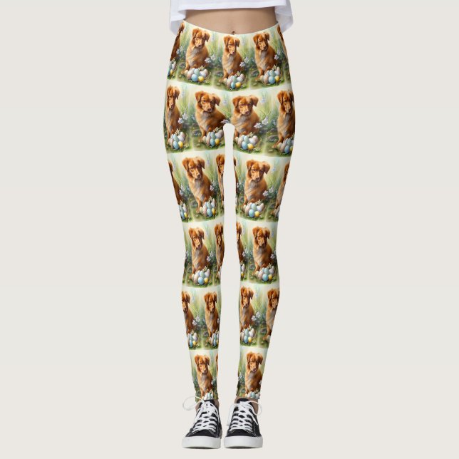 Leggings Toller de pato de Nueva Escocia con festividad de  (Anverso)
