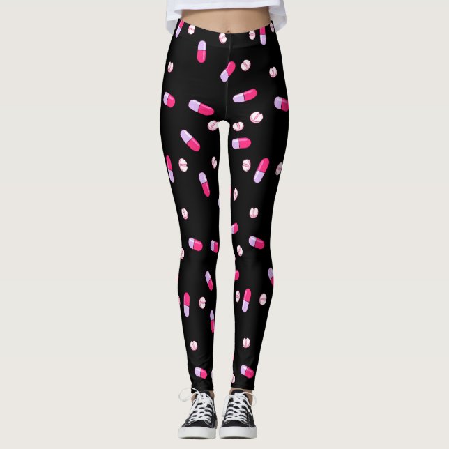 Leggings Tome sus polainas de la medicina (el negro) (Anverso)