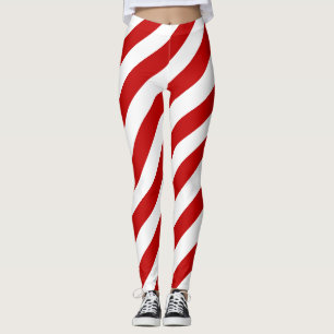 Leggings Tonga Colores de bandera nacional diagonal rayado
