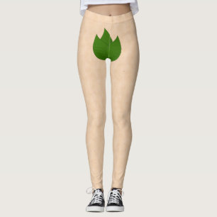 Leggings Tono De La Piel Con Las Piernas Modestas Cubiertas