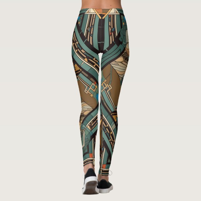 Leggings Tono de la Tierra de Vidrio Mantenido (Reverso)