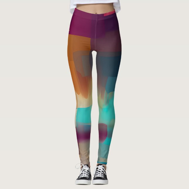 Leggings Tono retro colorido mezcla  (Anverso)