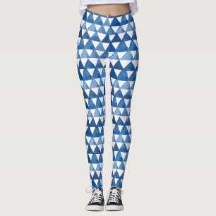 Leggings Tonos acuarelas de tríángulos azules