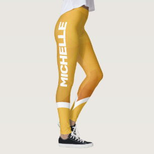 Leggings Tonos amarillos y naranjas con nombres modernos
