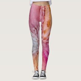 Leggings Tonos azules rosados y Naranjas