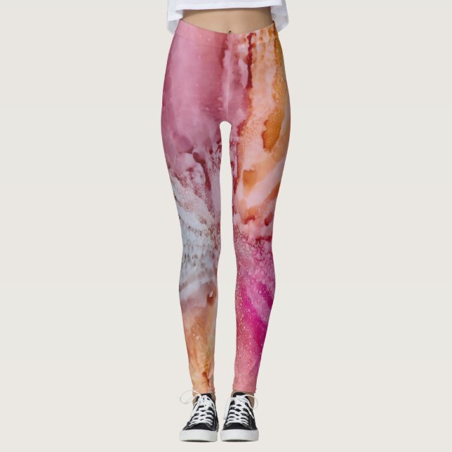 Leggings Tonos azules rosados y Naranjas (Anverso)