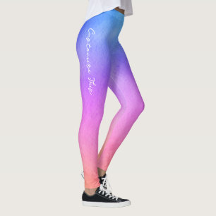 Leggings Tonos de degradado rosa morado y azul de sueño