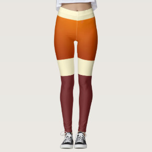 Leggings Tonos de la Tierra de la Knee de diseño de la ciud