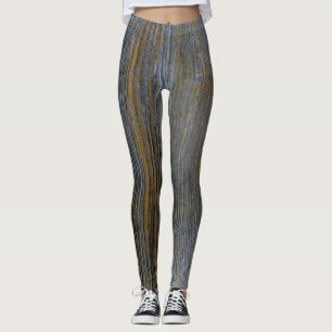 Leggings Tonos de madera rústicos de las polainas de