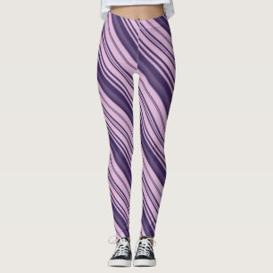 Leggings Tonos de Rayas Purpura