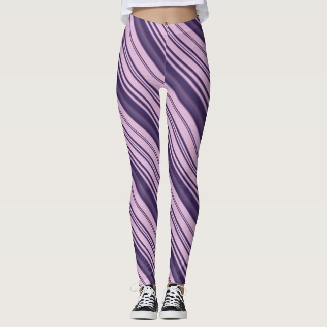 Leggings Tonos de Rayas Purpura (Anverso)