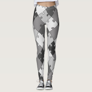 Leggings Tonos diagonales juguetones del gris del