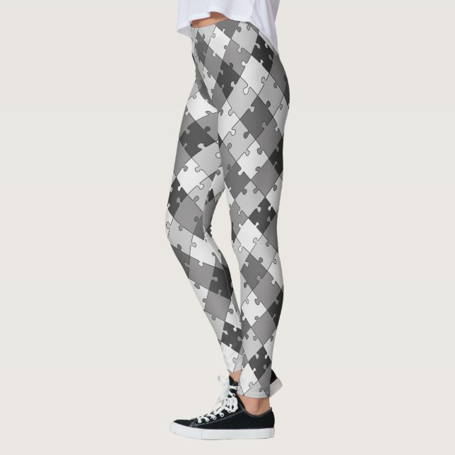 Leggings Tonos diagonales juguetones del gris del (Izquierda)