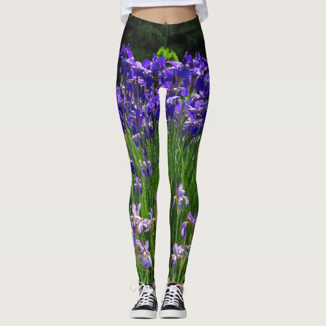 Leggings Tonos irlandeses morados y verdes (Anverso)