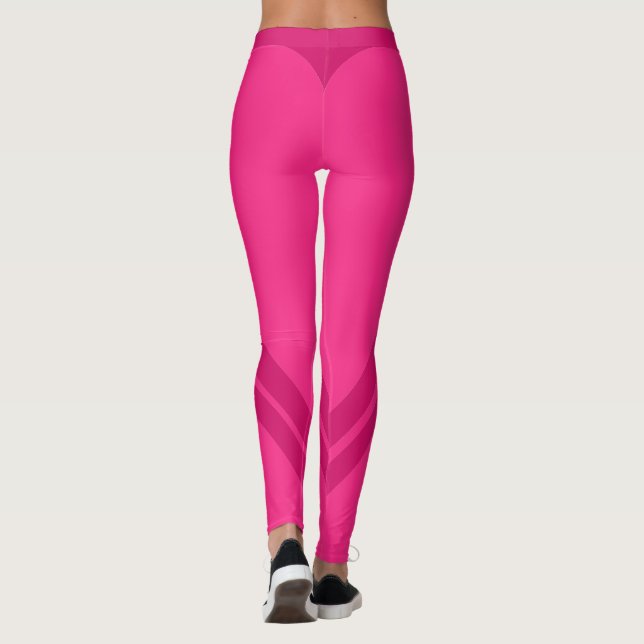Leggings Tonos rosados de forma de booty (Reverso)
