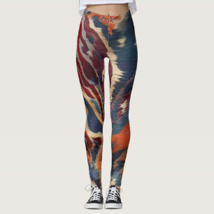 Leggings Tonos terrosos elegantes y vibrantes Patrón Ikat T