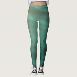 Leggings tonos verdes místicos de hojas y plantas