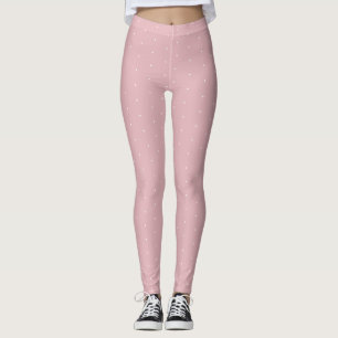 Leggings Top elegante rosado moderno de Rubor de los puntos