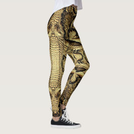 Leggings Top Krokodil Lederoptik