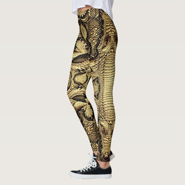 Leggings Top Krokodil Lederoptik  (Izquierda)