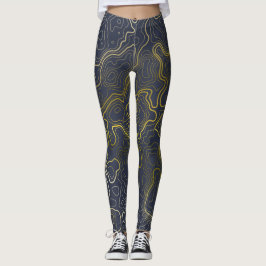 Leggings Topografía dorada