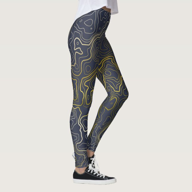 Leggings Topografía dorada (Derecha)