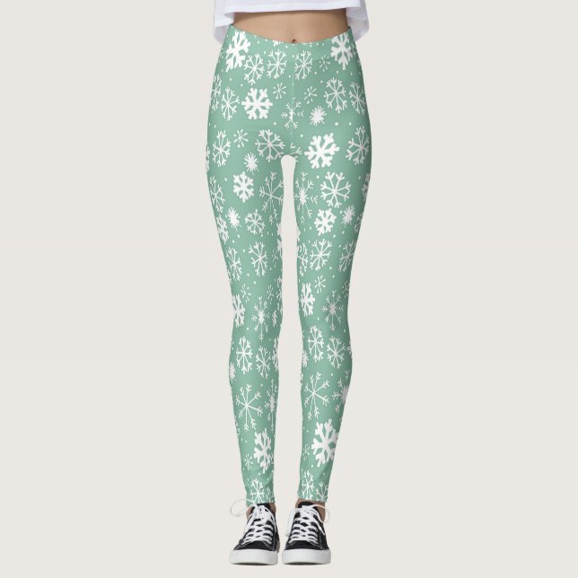 Leggings Tormenta de nieve a mano con Sherbert verde (Anverso)