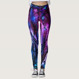 Leggings Tormenta oceánica morada Aqua Tiger