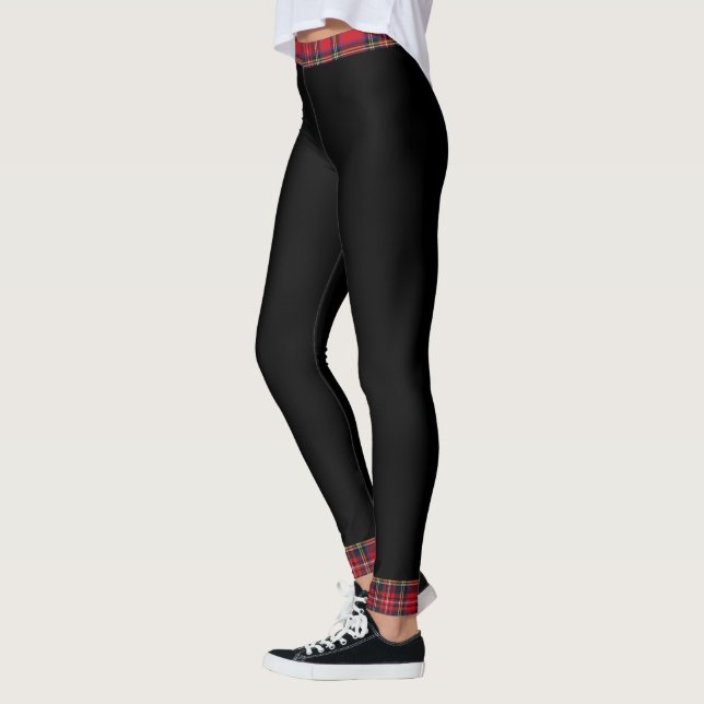 Leggings Torsión real del tartán de Stewart (Izquierda)