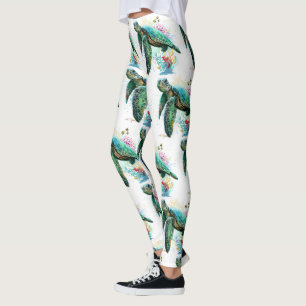 Leggings Tortuga marina bajo el agua Estilo