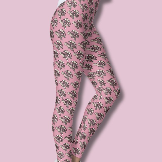 Leggings Tortuga marina rosa linda (Sea Turtle Pink leggings)