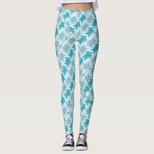 Leggings Tortugas azules nadando Thunder_Cove (Anverso)