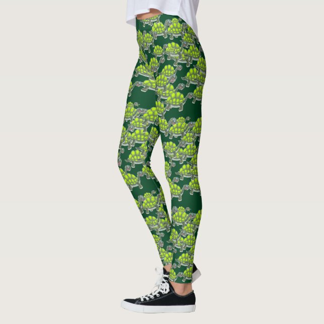 Leggings Tortugas de mar verde lindas que nadan las (Izquierda)