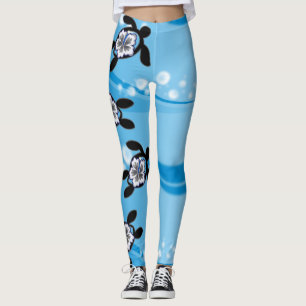Leggings tortugas e hibisco - polainas