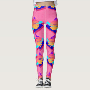 Leggings Totalmente Ochenta Memphis Patrones del Triángulo